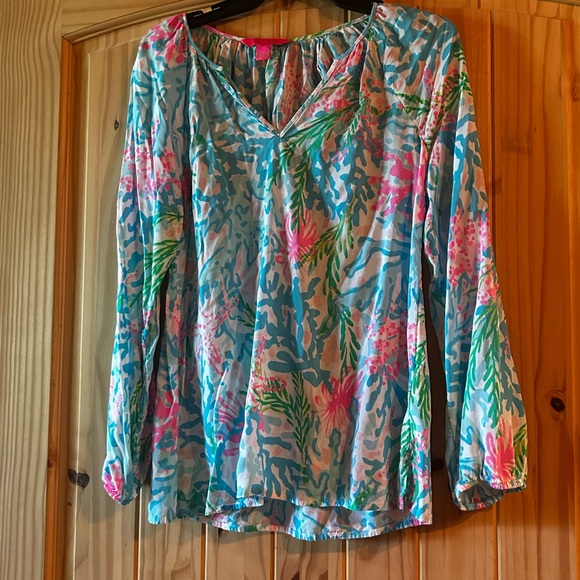 Lilly Pulitzer Willa Long Sleeve Blouse - Picture 2 of 4